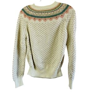 Viewpoint Vintage Cottagecore Sweater Knitted By Hand Medium M